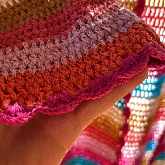 XiRENA Arlet Dream State long sleeve midi crochet cardigan cotton stripes XS - Picture 12 of 17